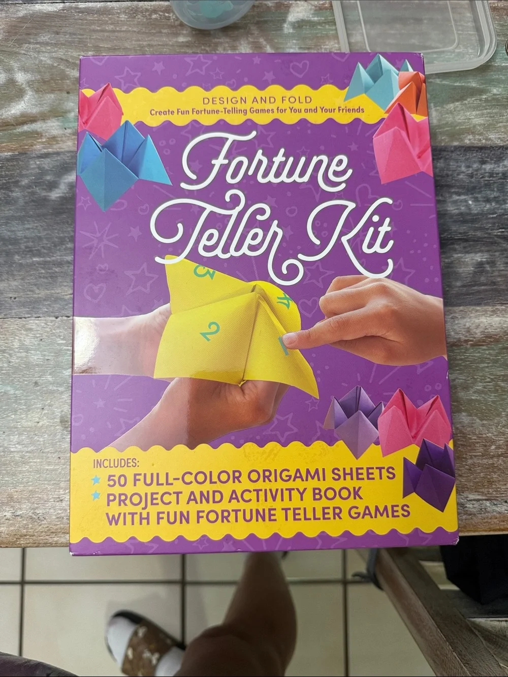 Fortune Teller Kit Origami Game - Purple & Yellow